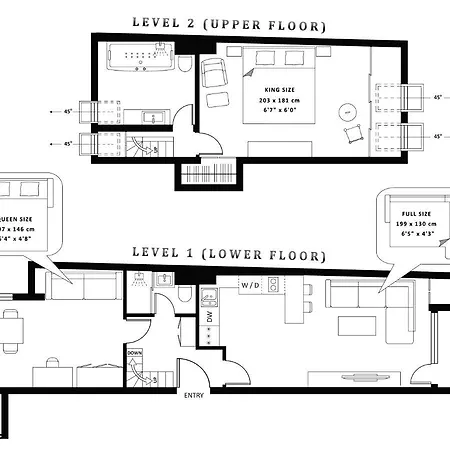 Unique Luxurious Jacuzzi Penthouse Duplex In Center! 2 Baths! Free Parking! * Sofia